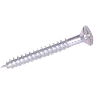 a shiny metal screw